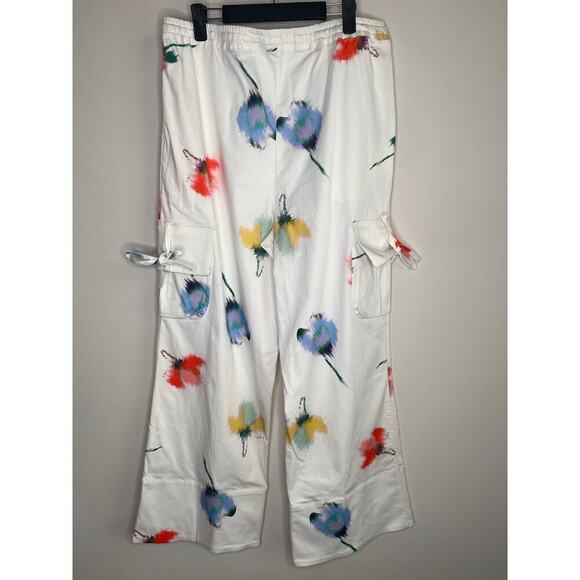 SLEEPER NWT Safari Flower Print Cargo Wide Leg Cotton Pants Women's Size L/XL - Picture 11 of 13